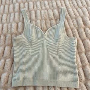 Abercrombie & Fitch ribbed sweetheart knit top